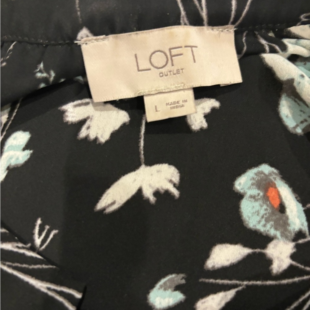 Black and floral print sleeveless blouse - Picture 5 of 5